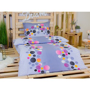 Bavlněné povlečení puntíky barevné 140x200+70x90