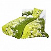 Bavlněné povlečení květy zelené 140x200+70x90