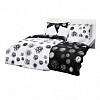 Bavlněné povlečení orbit černo-bílý 140x200+70x90
