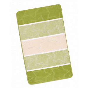 Koupelnová předložka 60x100cm zelená hvězda