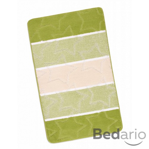Koupelnová předložka 60x100cm zelená hvězda