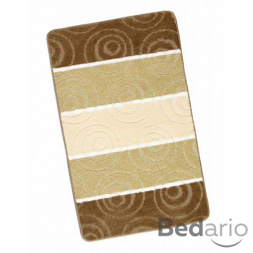 Koupelnová předložka 60x100cm hnědé kruhy