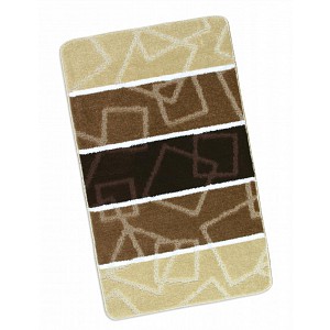Koupelnová předložka 60x100cm hnědé čtverce