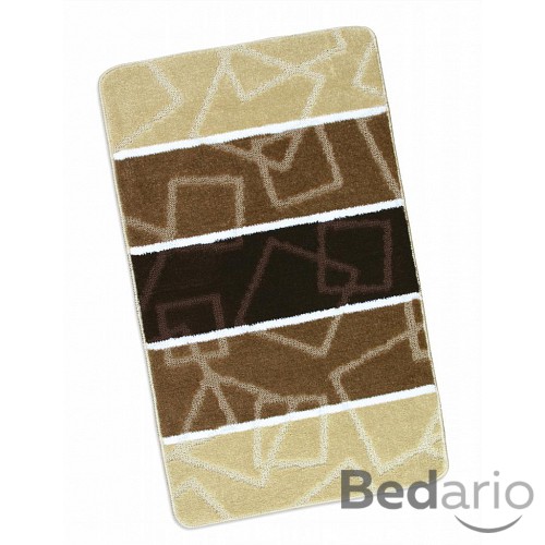 Koupelnová předložka 60x100cm hnědé čtverce