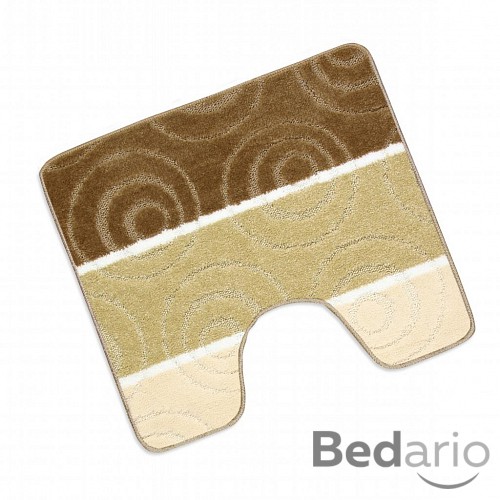 WC předložka 50x60cm hnědé kruhy