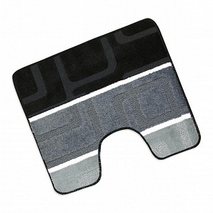 WC předložka 50x60cm černošedé obdelníky