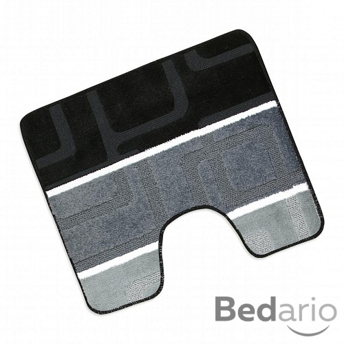 WC předložka 50x60cm černošedé obdelníky