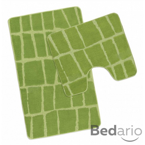 Koupelnová a WC předložka zelená kostka