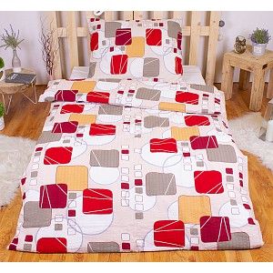 Krepové povlečení karty barevné 140x200+70x90