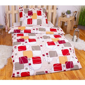 Krepové povlečení karty barevné 140x200+70x90