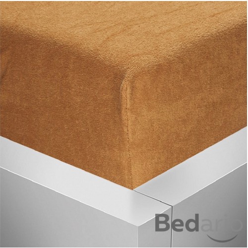 Froté prostěradlo 90x200 Premium - Karamelová