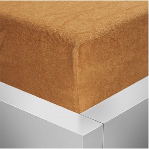 Froté prostěradlo 140x200 Premium - Karamelová