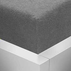 Froté prostěradlo 90x200 Premium - Tmavě šedá