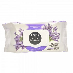 Papilion vlhčené ubrousky lavender 100 ks
