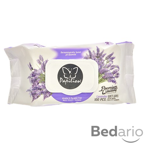 Papilion vlhčené ubrousky lavender 100 ks