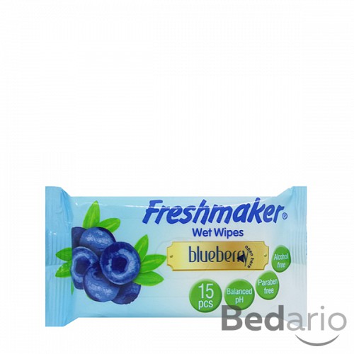 FM kapesní vlhčené ubrousky s borůvkovou příchutí 15 ks