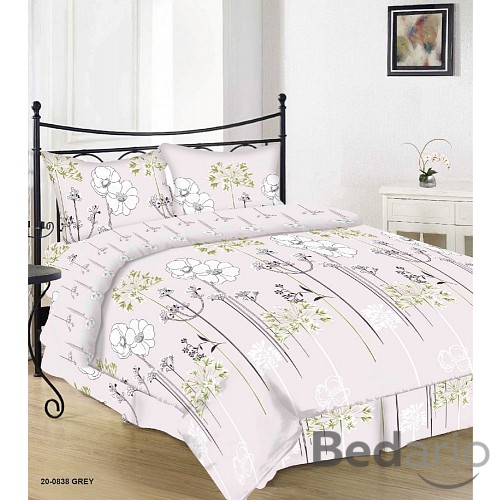 Bavlněné povlečení 140x200+70x90 Herbář růžový