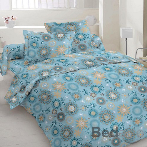 Bavlněné povlečení 140x200+70x90 Vločky