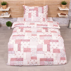 Bavlněné povlečení 140x200+70x90 Líza růžová
