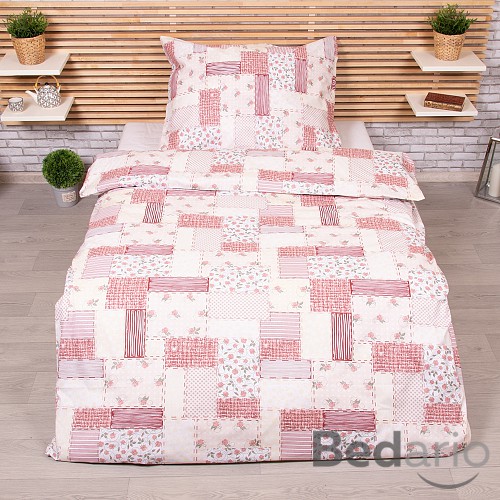 Bavlněné povlečení 140x200+70x90 Líza růžová