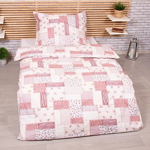 Bavlněné povlečení 140x200+70x90 Líza růžová