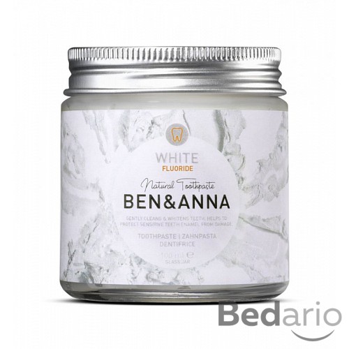 Ben & Anna Bělicí zubní pasta s fluorem (100 ml) - s heřmánkem a šalvějí