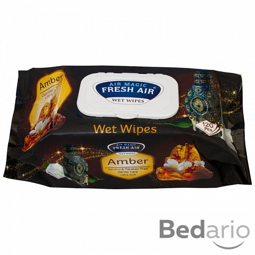 Fresh Air vlhčené ubrousky Amber 120 ks