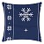 Bavlněný povlak na polštář 40x40 - Vánoční modré