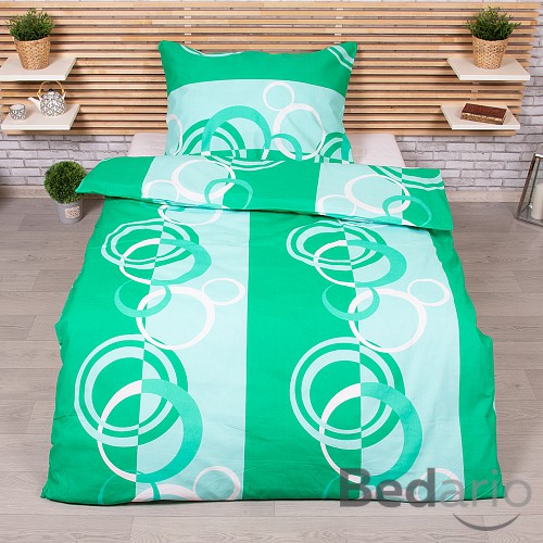 Bavlněné povlečení Exclusive 140x200+70x90 Antonie tyrkysovozelená