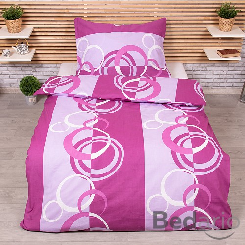 Bavlněné povlečení Exclusive 140x200+70x90 Antonie ostružinová