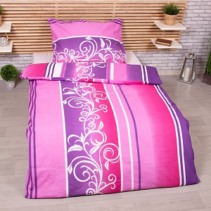 Bavlněné povlečení Exclusive 140x200+70x90 Ornament fialový