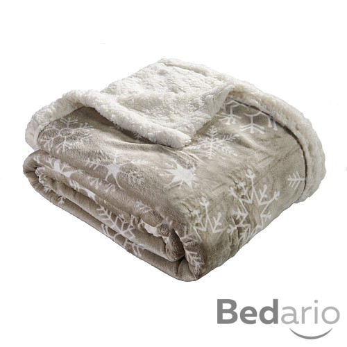 Deka beránek 150x200 - Vločky béžové