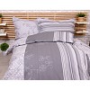 Zvýhodněná sada bavlněného povlečení na dvě lůžka 140x200+70x90 Bezkvět šedý