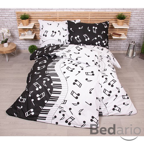 Zvýhodněná sada bavlněného povlečení na dvě lůžka 140x200+70x90 Music