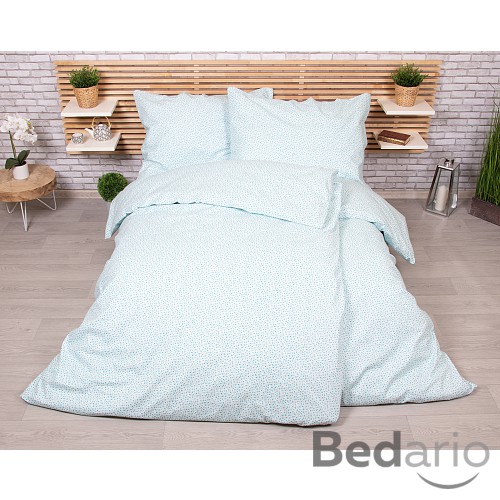 Zvýhodněná sada bavlněného povlečení na dvě lůžka 140x200+70x90 Kvítky bílé