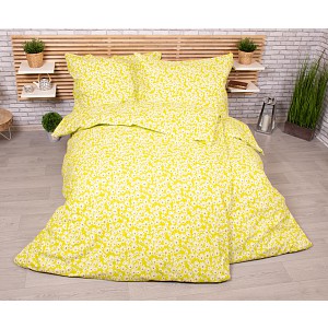 Zvýhodněná sada bavlněného povlečení na dvě lůžka 140x200+70x90 Kopretinky zelené