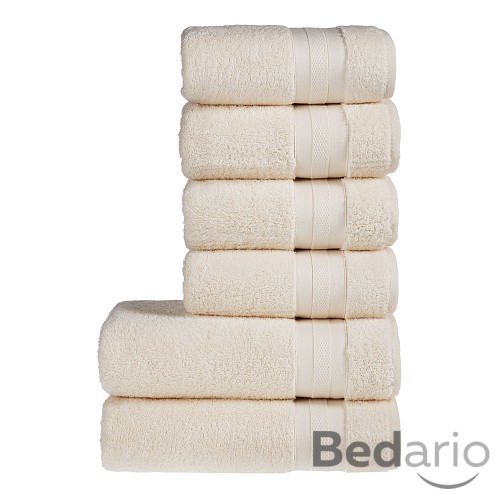 Set ručníků a osušek EXCLUSIVE TOP COLLECTION 6 kusů - Smetanová