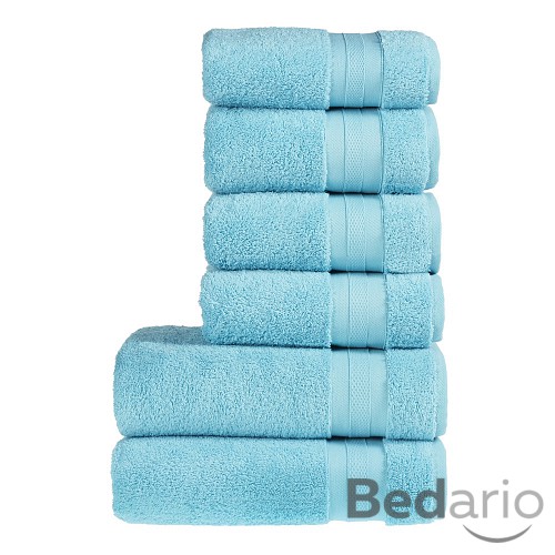 Set ručníků a osušek EXCLUSIVE TOP COLLECTION 6 kusů - Světle modrá