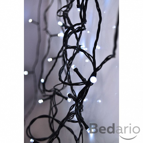 Solight LED vánoční řetěz, 3m, 20xLED, 3x AA, bílé světlo, zelený kabel