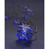 Solight LED vánoční řetěz, hvězdy, 1,5m, 10x LED, 2x AA, modré světlo