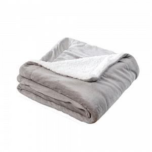 Velká beránková deka 220x200 Světle šedá