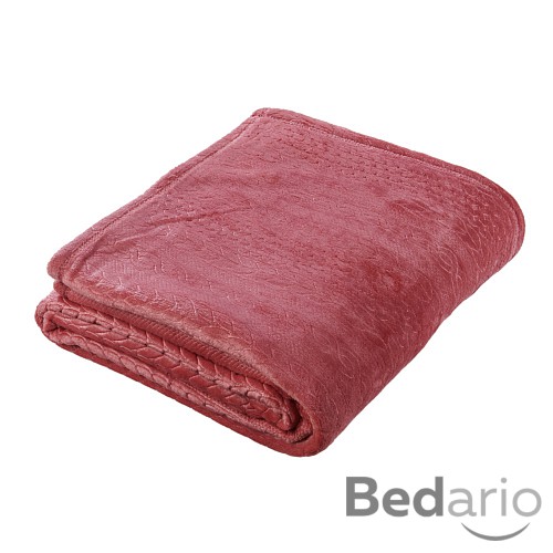 Mikroflanelová deka Premium se vzorem 150x200 - Růžová