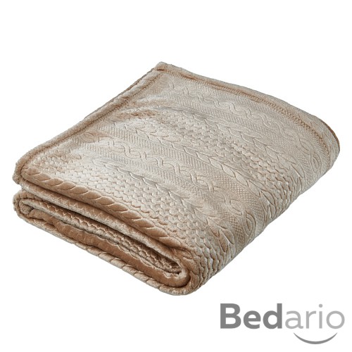 Mikroflanelová deka Premium se vzorem 150x200 - Kávová