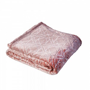Mikroflanelová deka Premium se zlatým vzorem 150x200 - Růžová